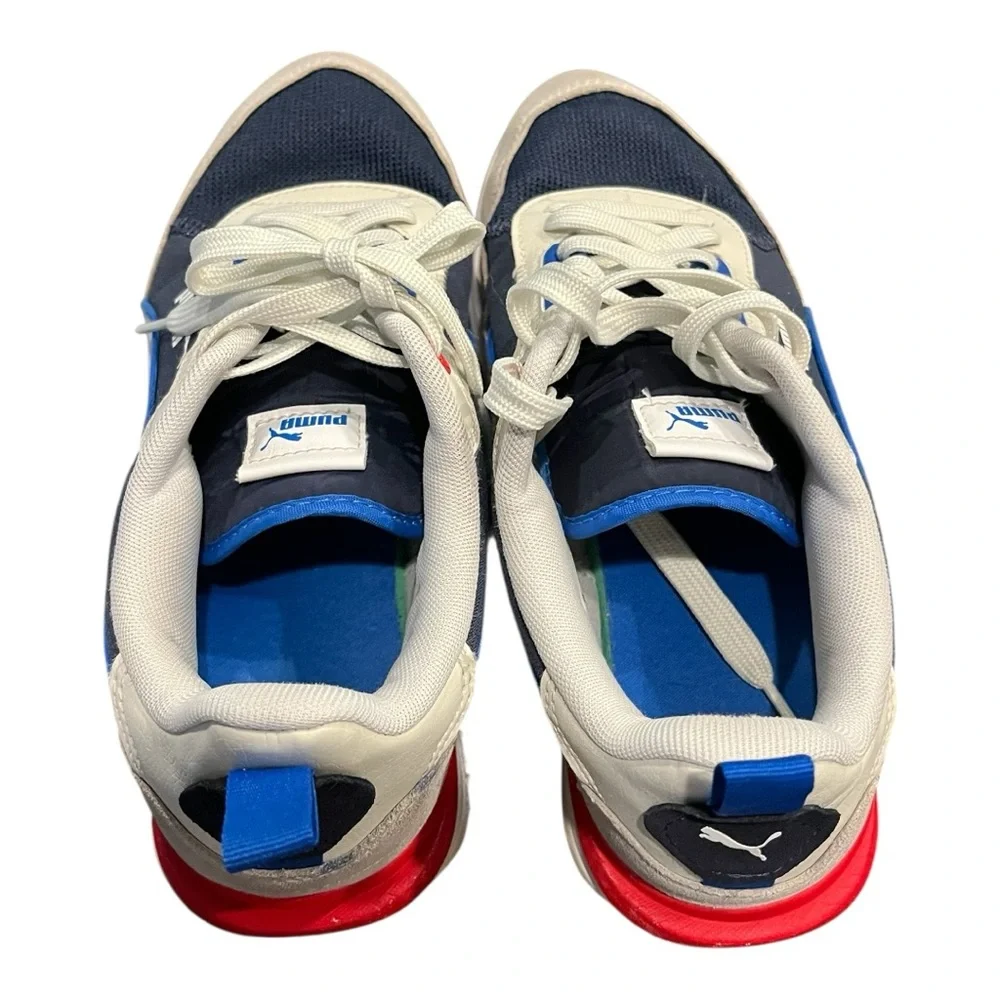 PUMA R22 Men’s Size 8  or Women’s 9.5 Blue/White/Gray/Red‎ – Athletic Lifestyle